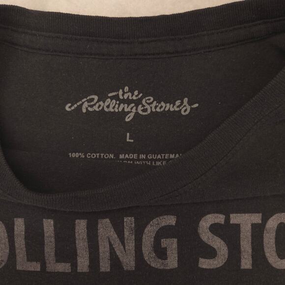 The Rolling Stones 1975 US Tour Band Crew Neck T Shirt Mens Size L Black - Picture 3 of 9